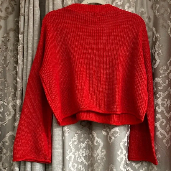 Wild Fable Red Boxy Crewneck Pullover Sweater Size Large - Picture 8 of 9